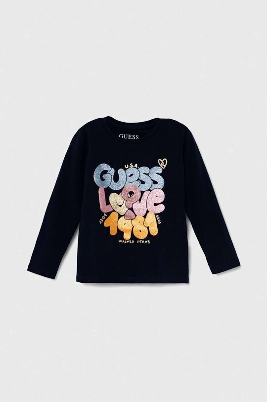 

Детская футболка с длинными рукавами Guess, темно-синий