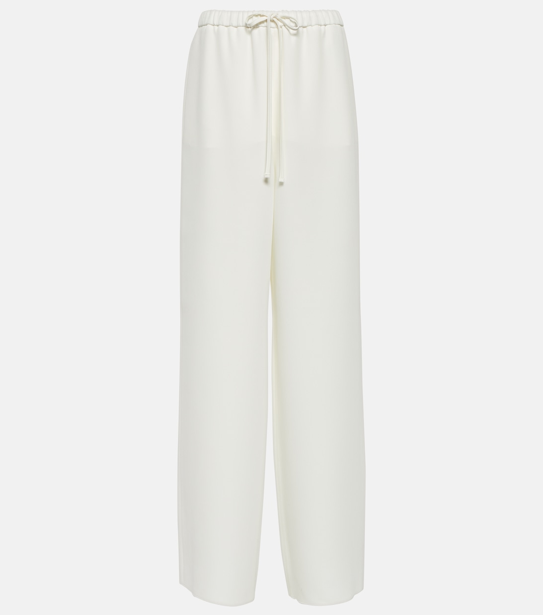 Широкие шелковые брюки VALENTINO, белый