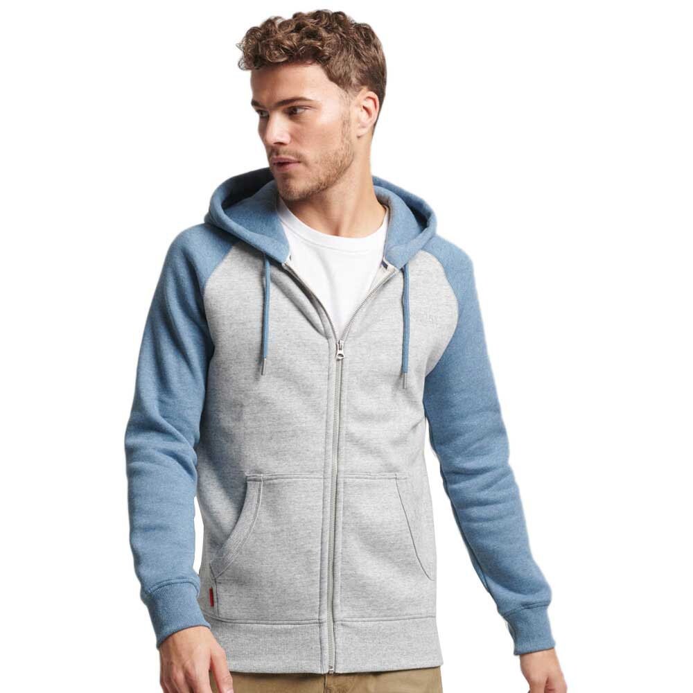 

Толстовка Superdry Essential Baseball Full Zip, серый