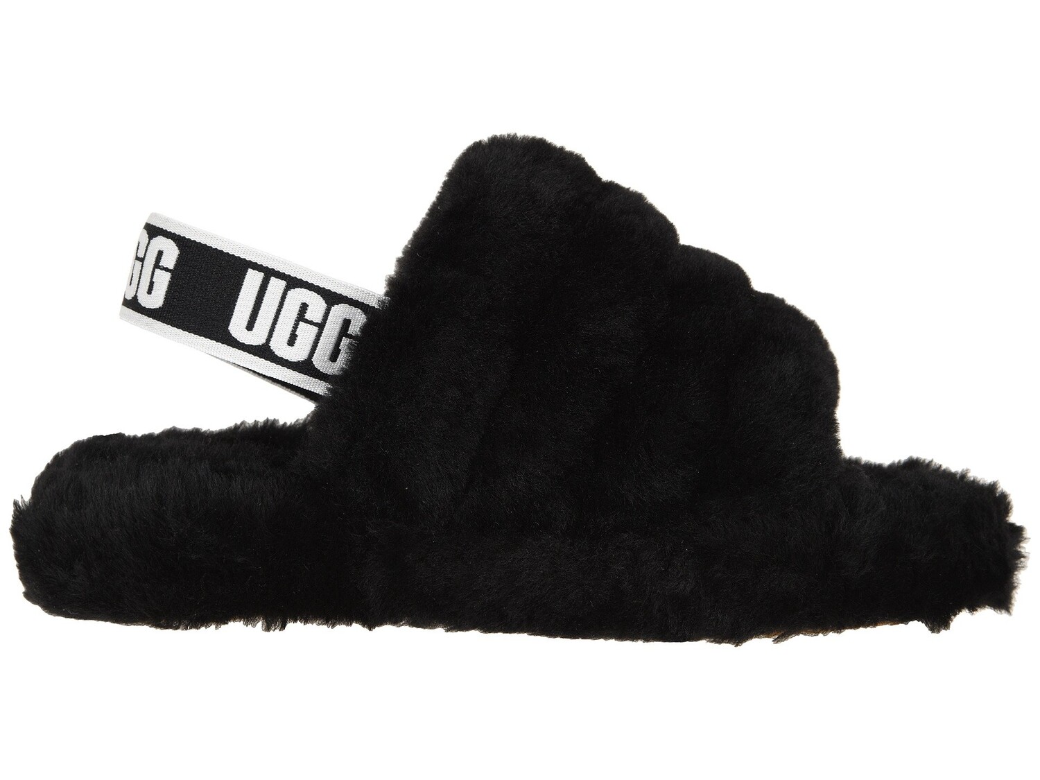 

Домашняя обувь UGG Kids Fluff Yeah Slide (Little Kid/Big Kid), черный