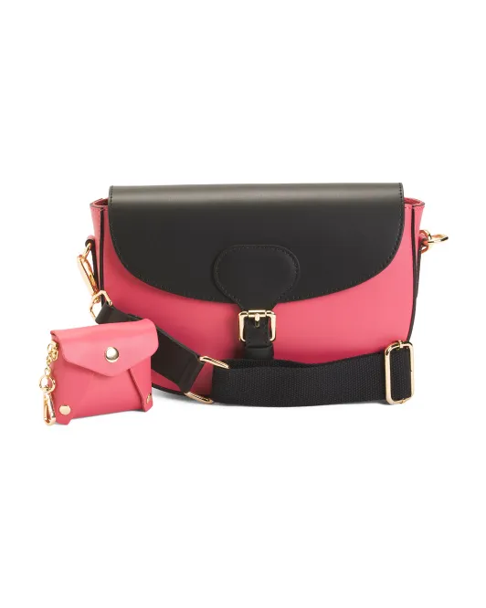 

Кожаный клапан через плечо Isadora, черный