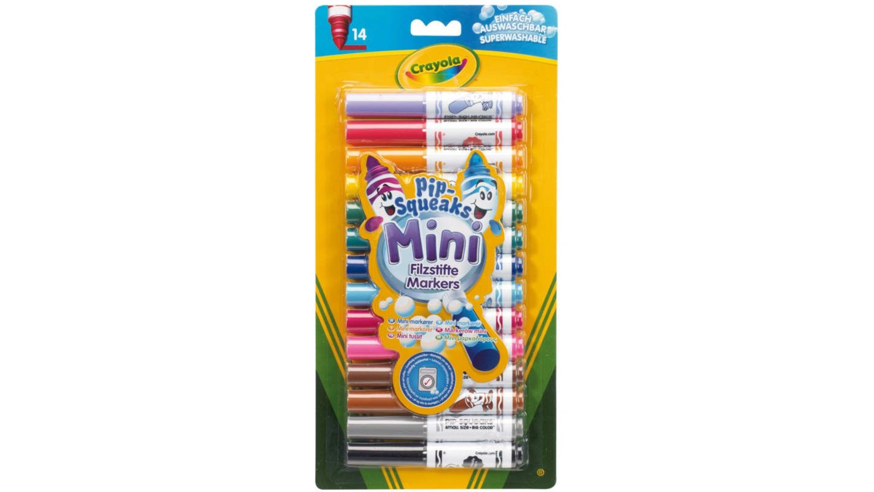 Crayola Мини-фломастеры, 14 шт фломастеры crayola для рисования по стеклу 8 шт