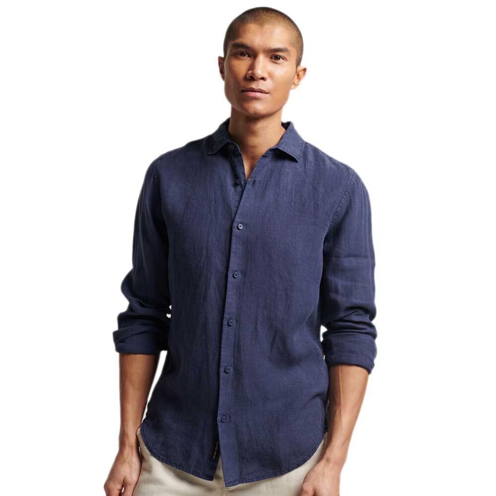 

Рубашка с длинным рукавом Superdry Studios Casual Linen, синий