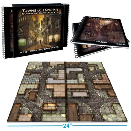 

Ролевая игра Loke Battlemats Books of Battle Mats: Towns & Taverns