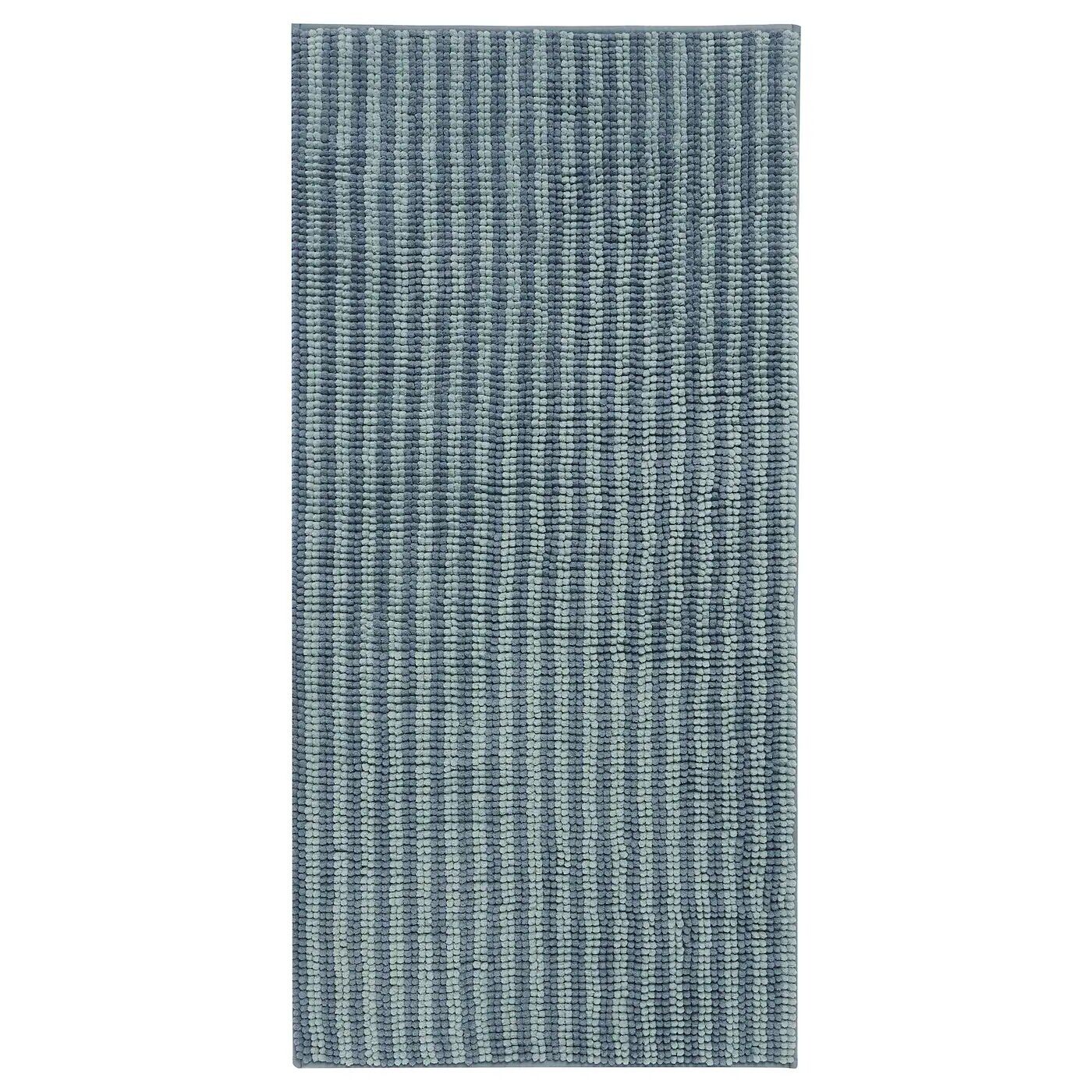 Коврик для ванной, полосатый/синий, 60x120 см, TOFTBO IKEA