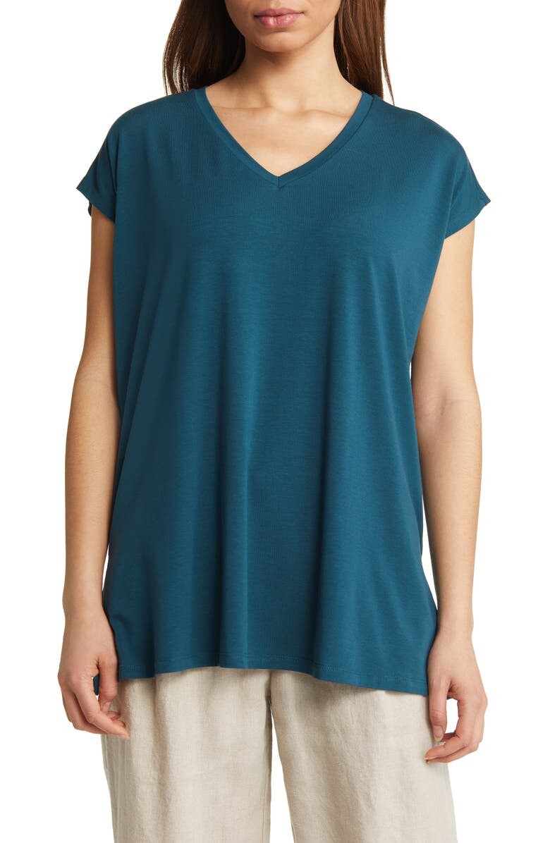 

Длинный свободный топ с V-образным вырезом EILEEN FISHER