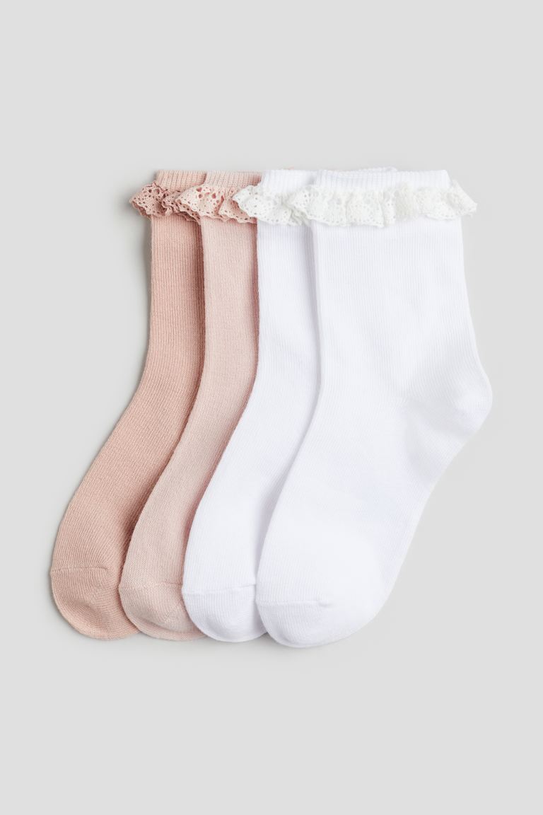4 упаковки носков H&M, розовый