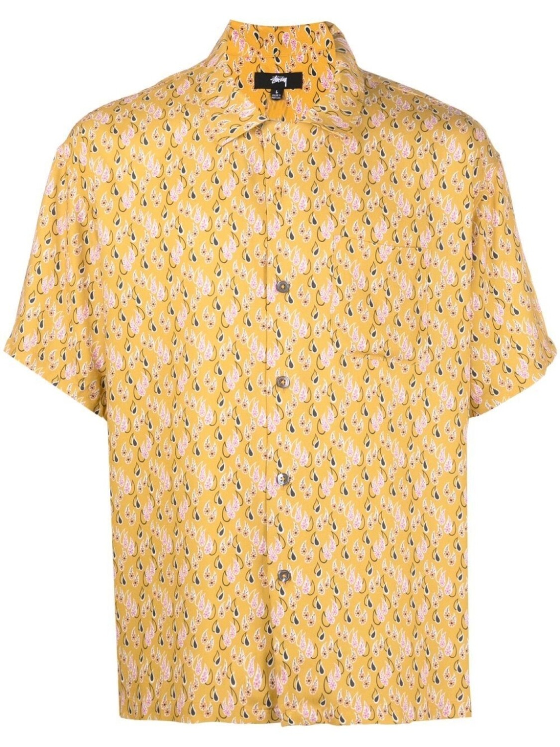 

Stussy рубашка с короткими рукавами и принтом пейсли, желтый