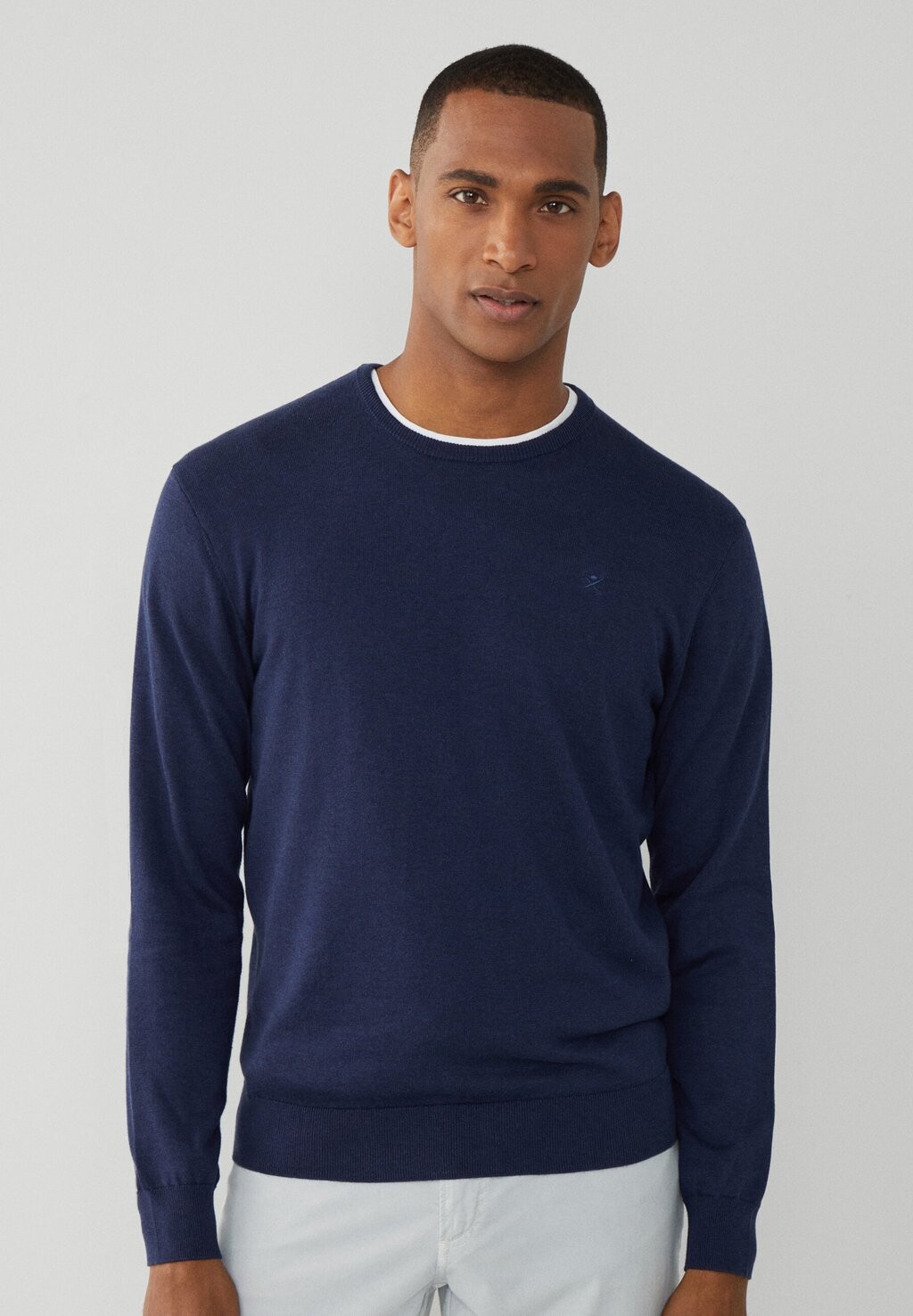

Вязаный свитер CREW Hackett London, цвет navy