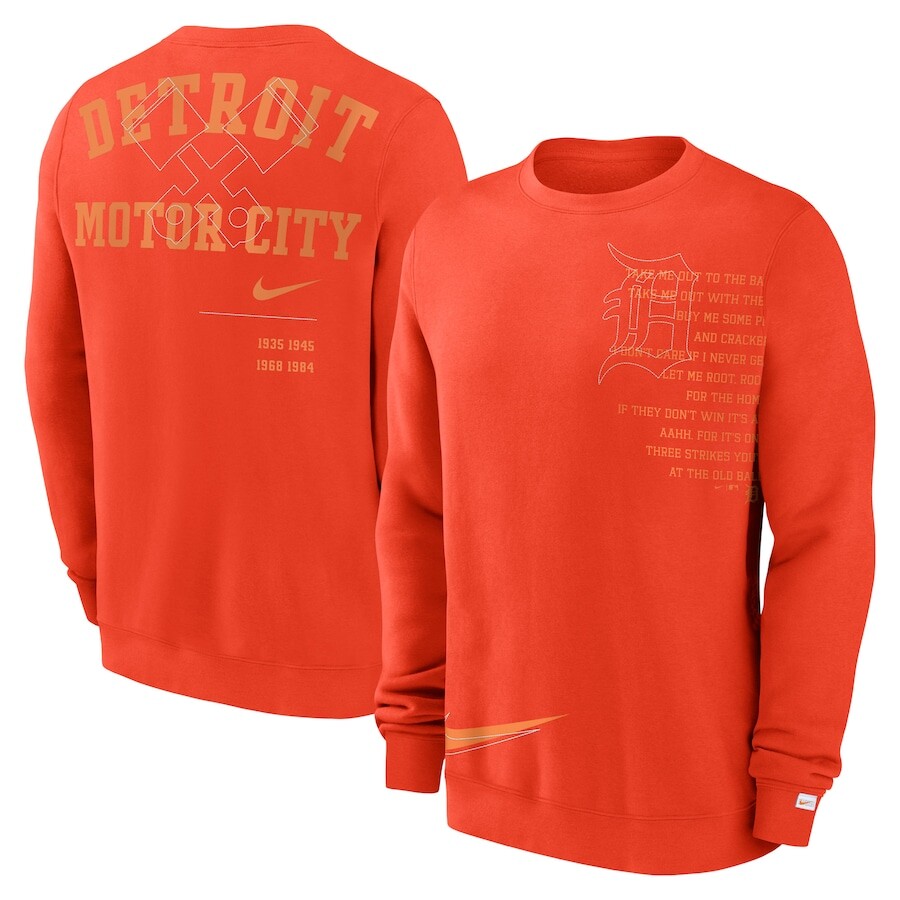 

Толстовка Nike Detroit Tigers, оранжевый