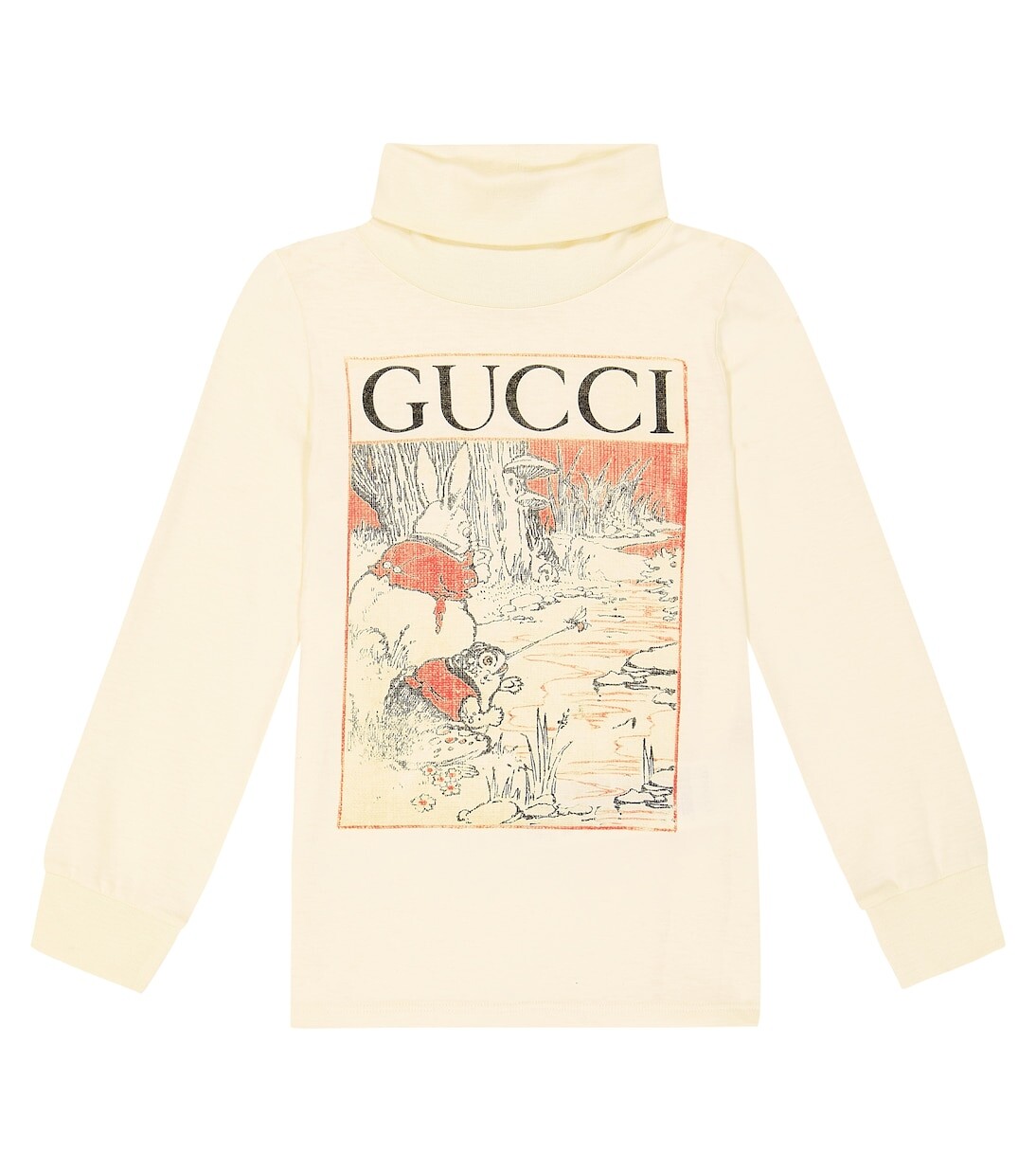 

Трикотажная водолазка с логотипом Gucci Kids, мультиколор