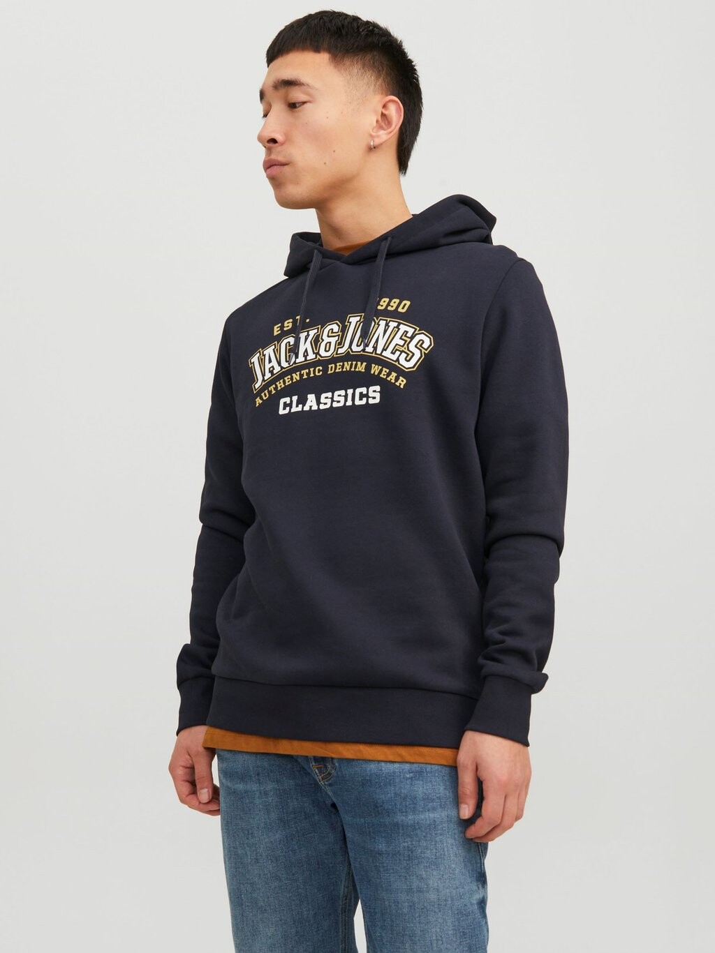 

Толстовка JJELOGO 2 COL 23/24 NOOS Jack & Jones, темно-синий