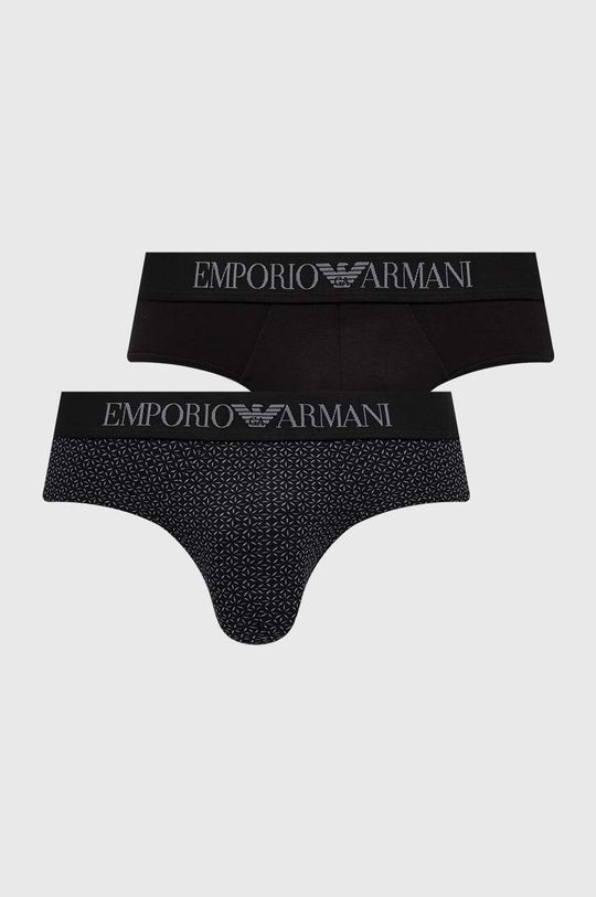 2 упаковки нижнего белья Emporio Armani Underwear, черный трусики с логотипом emporio armani underwear синий
