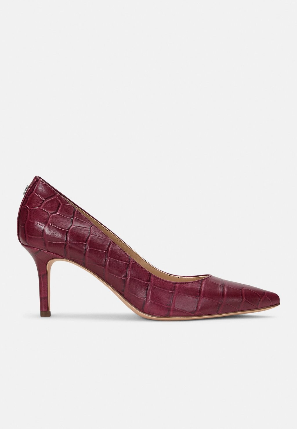 

Туфли LANETTE CROCODILE EMBOSSED LEATHER PUMP Ralph Lauren, Бордо