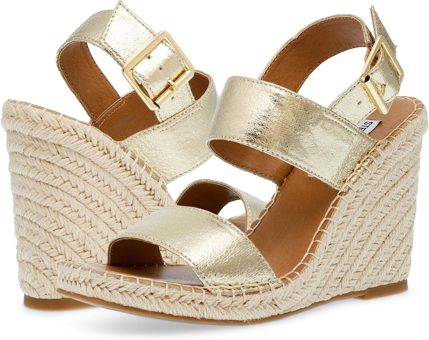 

Босоножки Uri Wedge Sandal Steve Madden, цвет Gold Leather