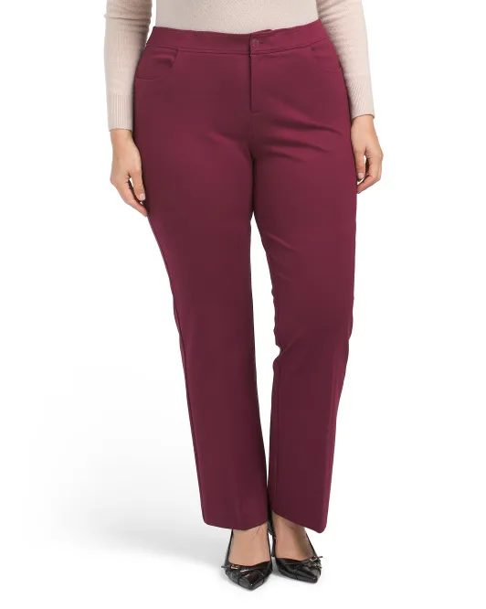 

Плюс компрессионные брюки Bootleg Anne Klein, цвет Chianti