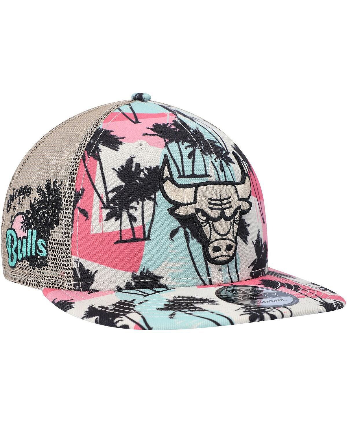 

Мужская кремовая кепка Chicago Bulls Palm Trees 9FIFTY Trucker Snapback New Era