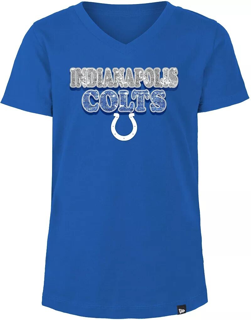 

Синяя футболка с пайетками New Era для девочек Indianapolis Colts