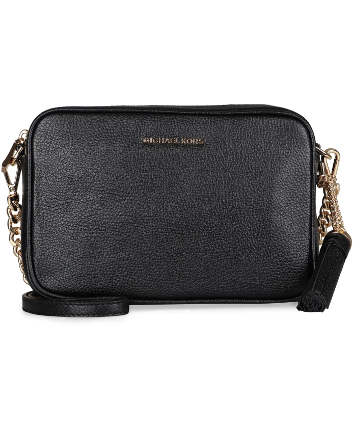 

Кожаная сумка через плечо с кисточкой Michael Kors, черный