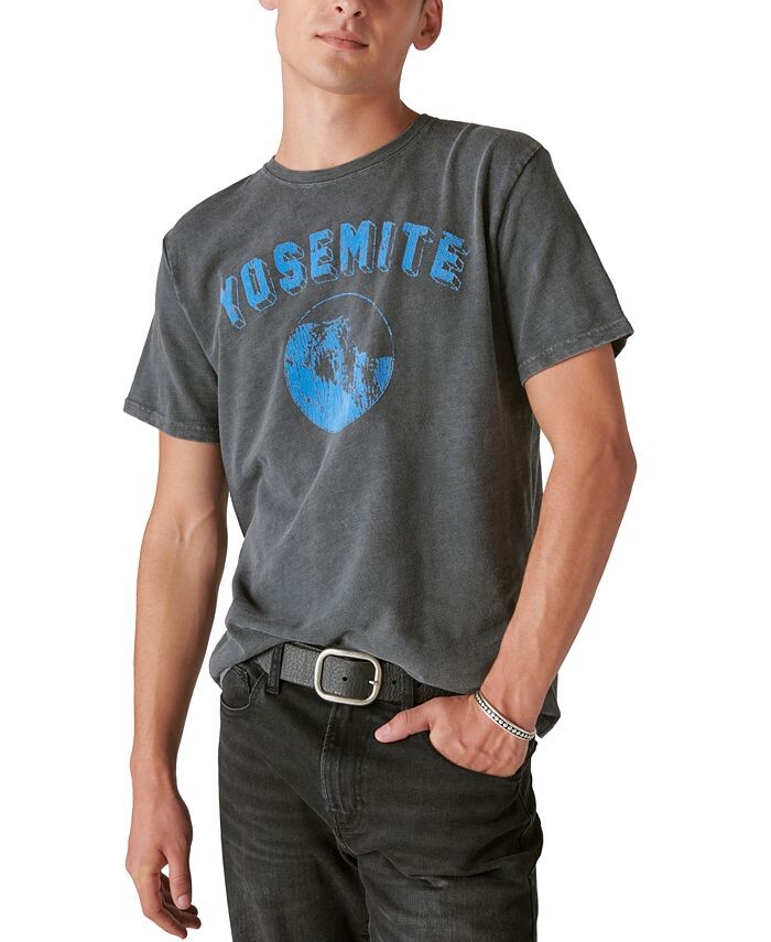 

Мужская футболка Yosemite с круглым вырезом Lucky Brand, черный