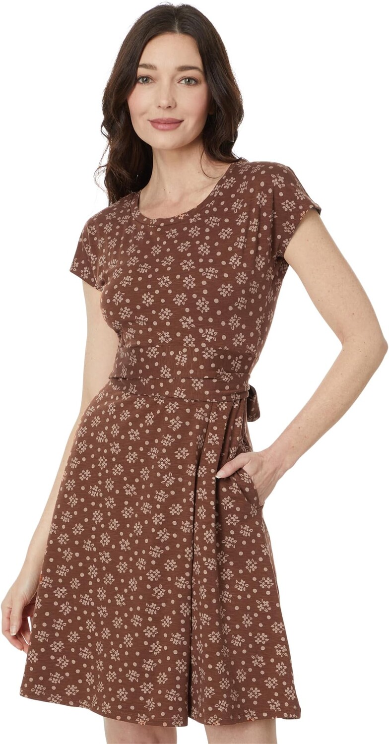 

Платье Toad&Co Cue Wrap Short Sleeve Dress, цвет Fawn Polka Dot Print