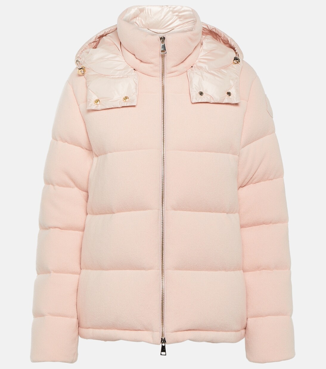 

Пуховик arimi из шерсти и кашемира Moncler, розовый