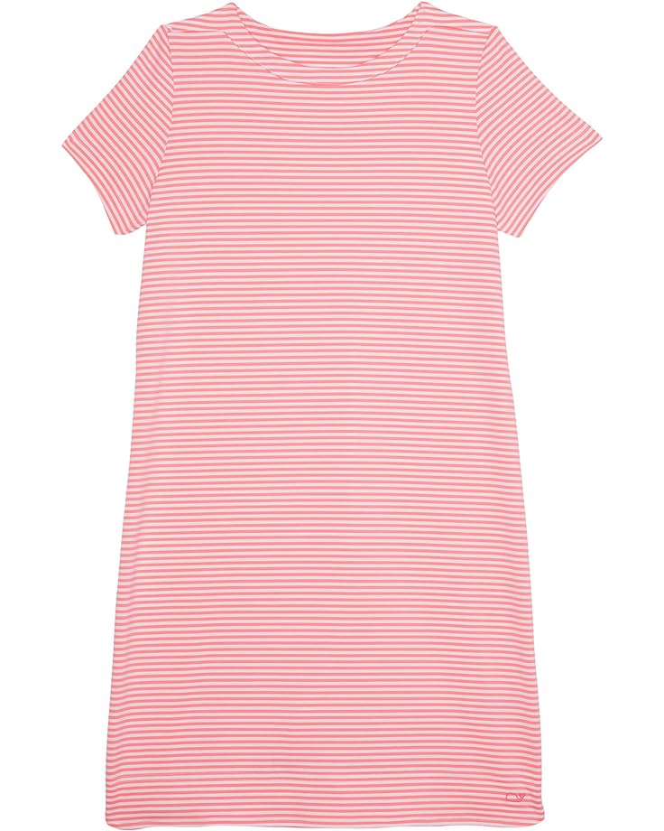 Платье Vineyard Vines Short Sleeve Stripe Sankaty Dress, цвет Neon Rosa Stripe