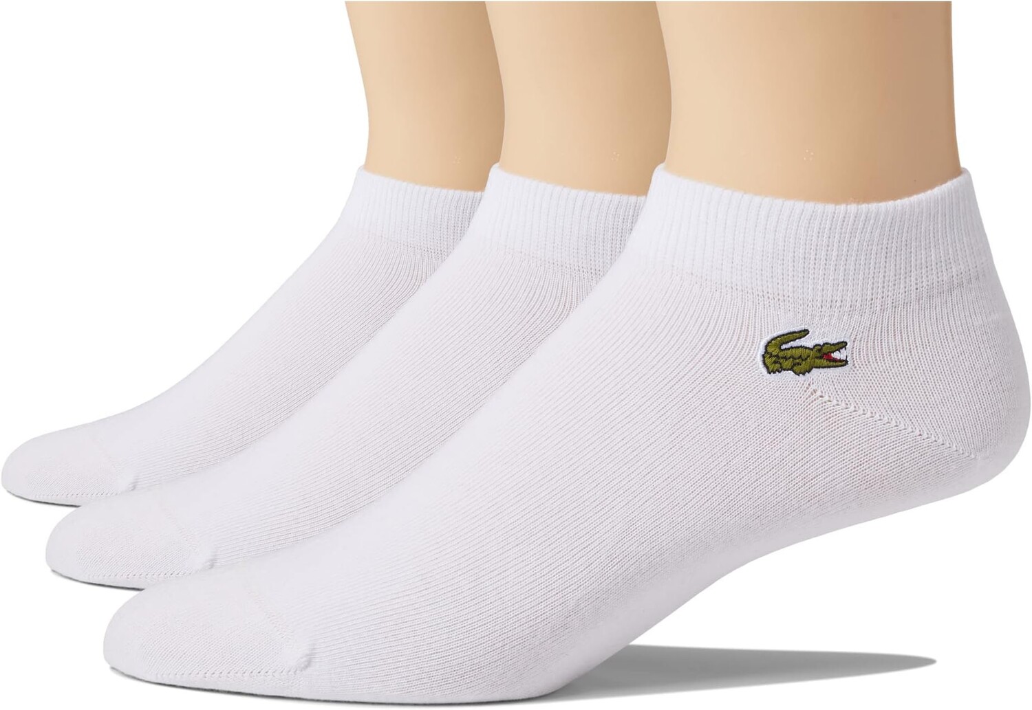 

Комплект из трех носков с логотипом Croc Lacoste, цвет White/White/White