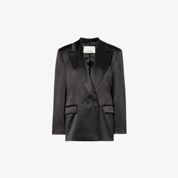 

Атласный блейзер оверсайз Eliane Frankie Shop, черный