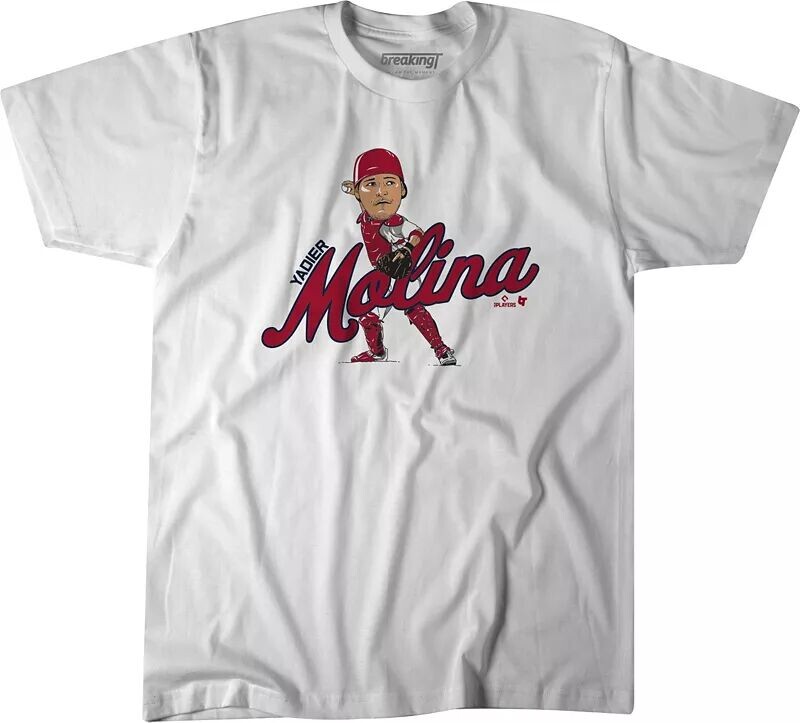 

Мужская футболка BreakingT St. Louis Cardinals Yadier Molina с карикатурным рисунком