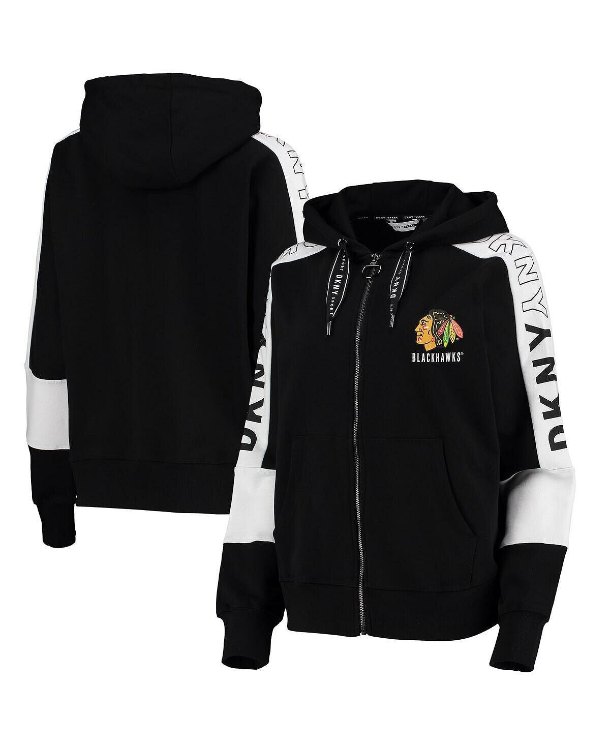 

Черная женская куртка с капюшоном на молнии Chicago Blackhawks Allison DKNY, черный