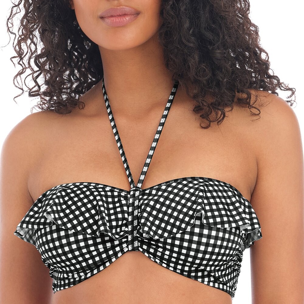 

Топ бикини Freya Swim Vichy Check In Bandeau, черный