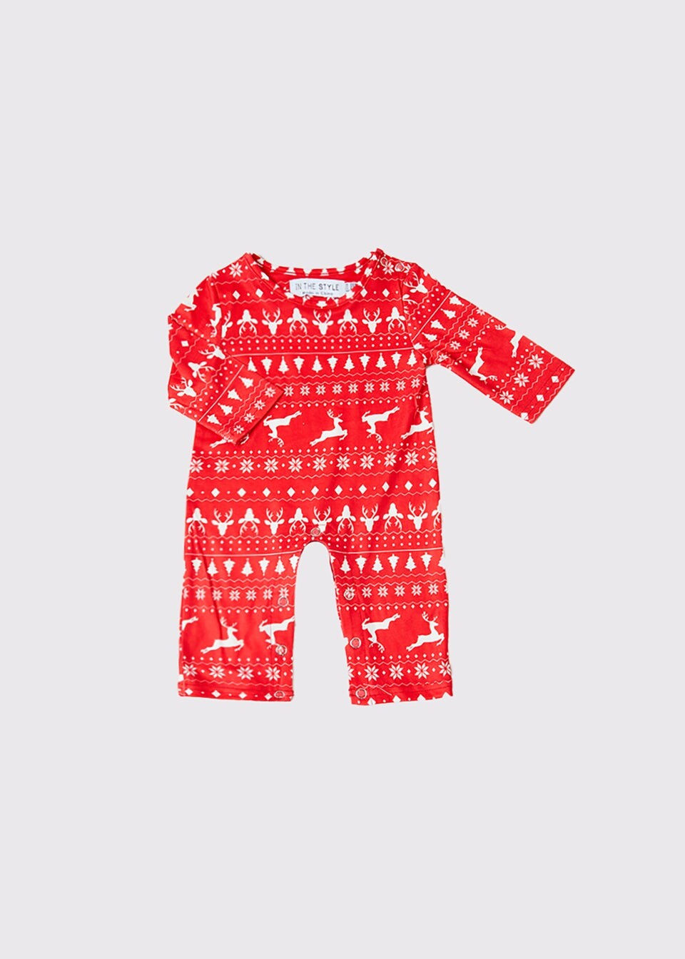 

In The Style Красная пижама Baby Jac Jossa из джерси с оленями (для новорожденных до 2 лет)