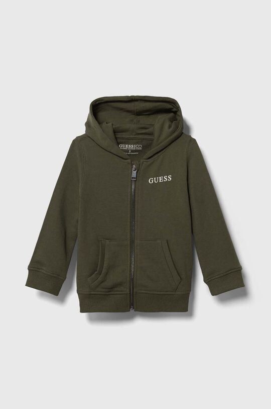 

Детская хлопковая толстовка Guess, зеленый