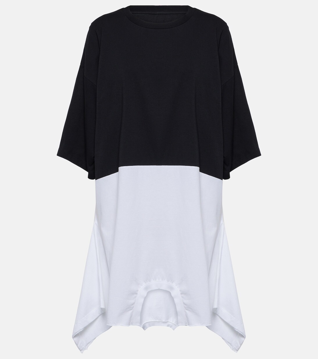 

Мини-платье оверсайз из хлопкового джерси Mm6 Maison Margiela, черный