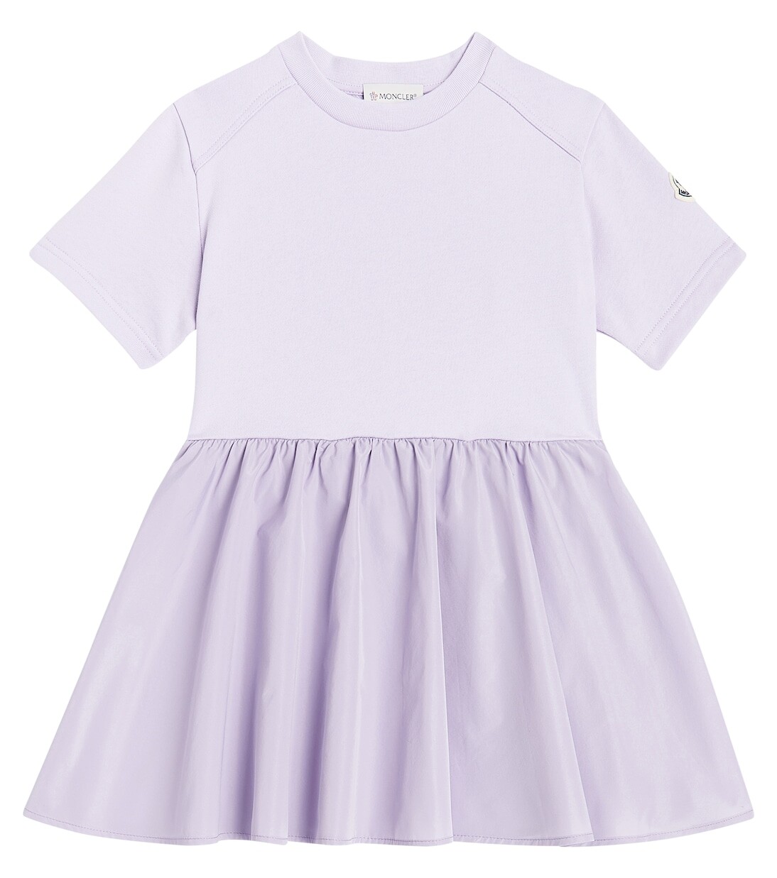 

Платье из хлопка и тафты Moncler Enfant, фиолетовый