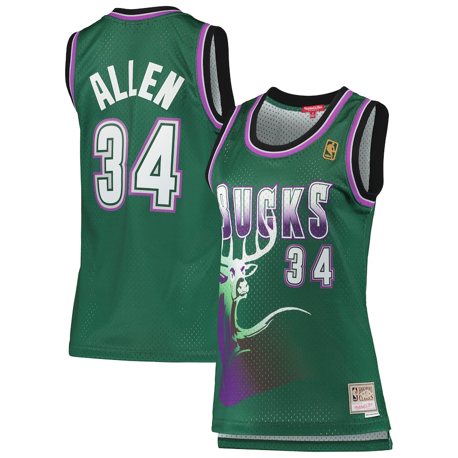 

Джерси Mitchell & Ness Milwaukee Bucks, зеленый