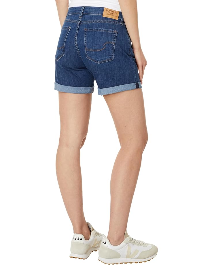 Шорты Signature by Levi Strauss & Co. Gold Label Mid-Rise 5 Cuffed Shorts, цвет Over the Moon