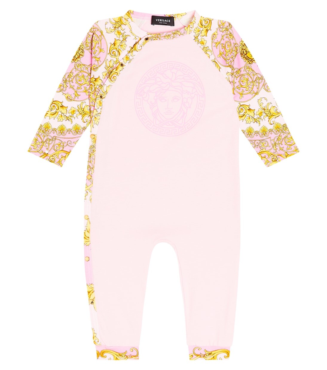 

Комбинезон из хлопкового джерси baby barocco Versace Kids, розовый