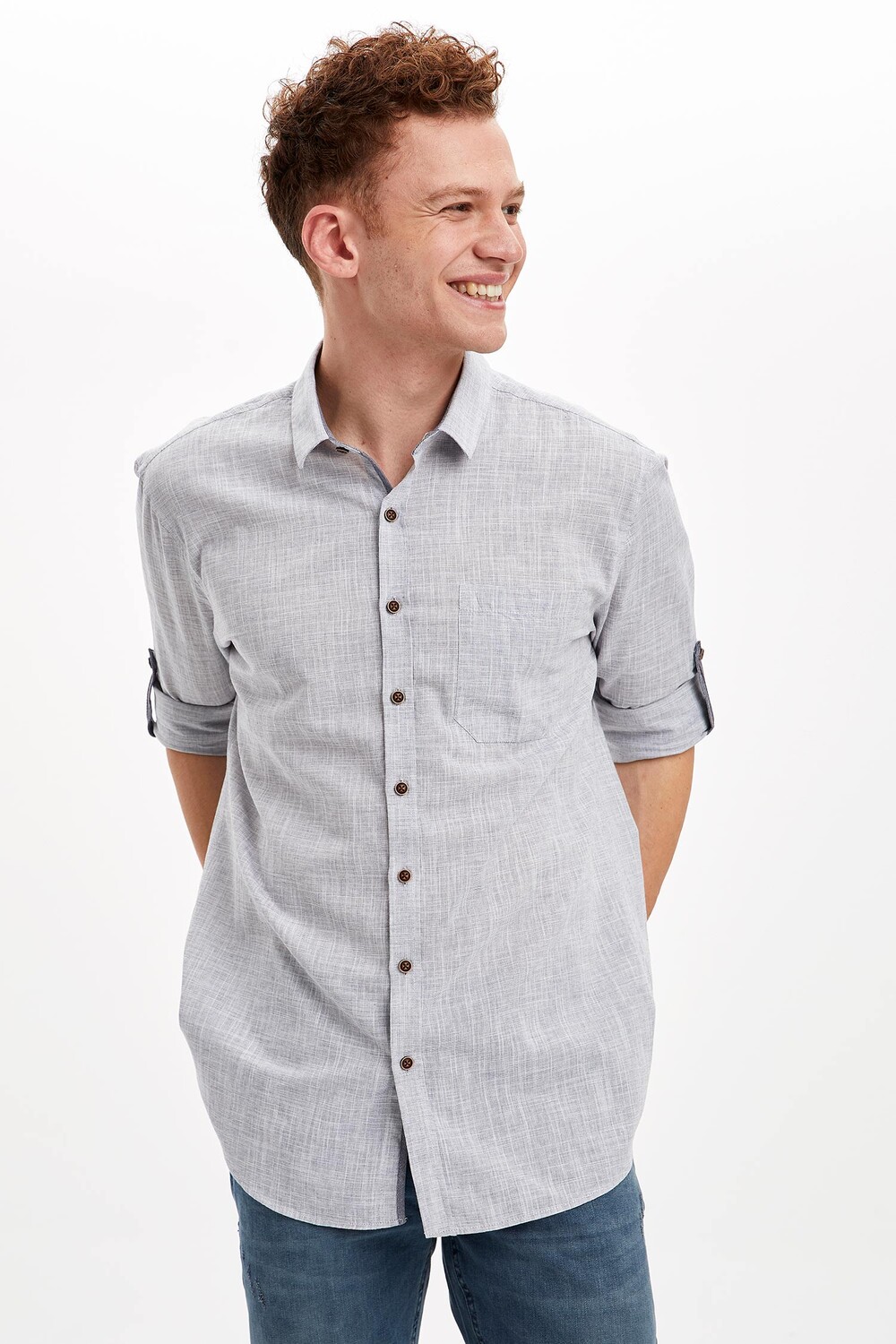 

Лонгслив DeFacto Langarmshirt SLIM FIT, индиго