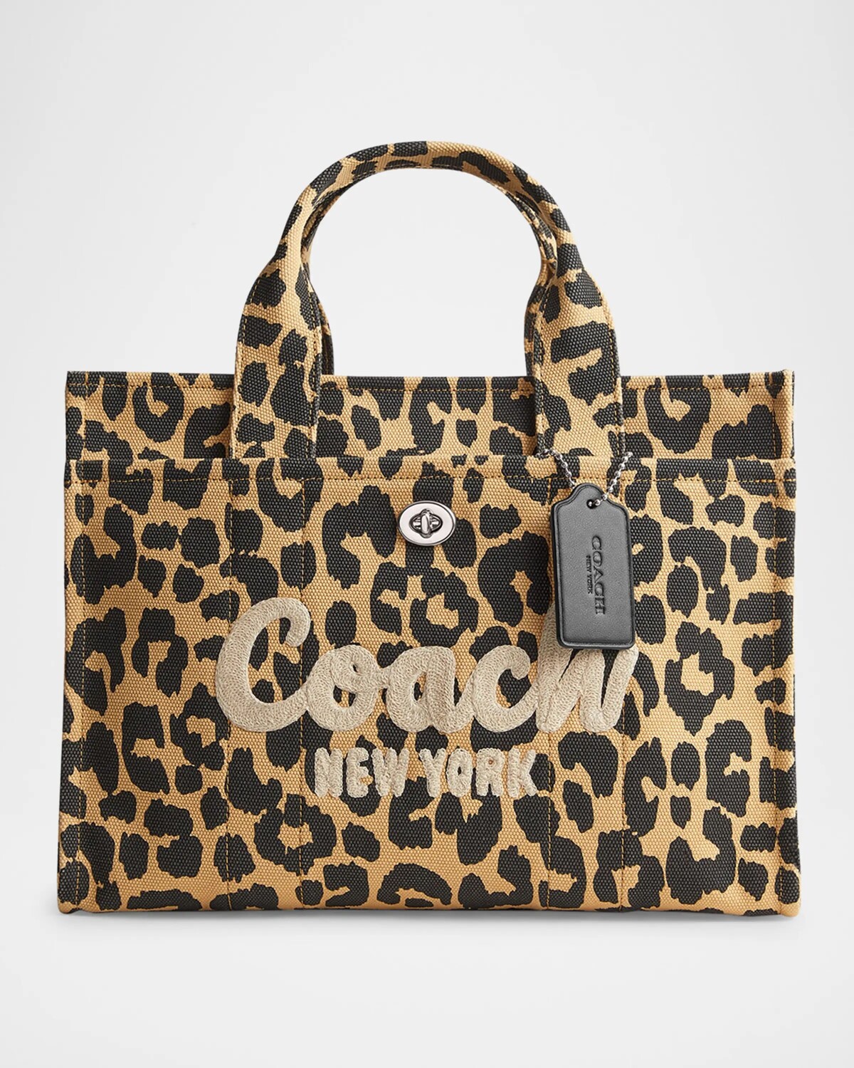 

Большая сумка-тоут из парусины с леопардовым принтом Coach, цвет Leopard