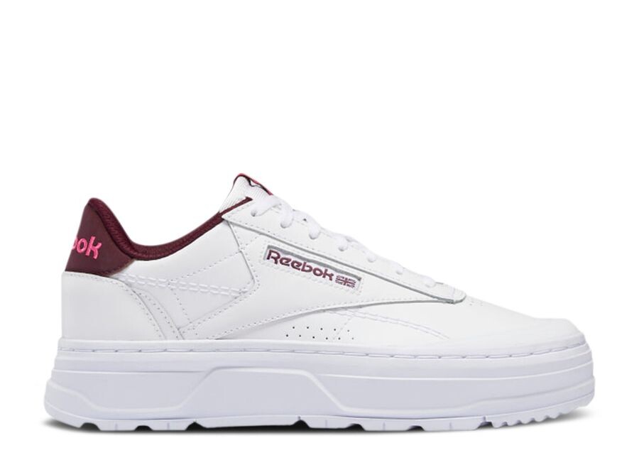 

Кроссовки Reebok Wmns Club C Double Geo, цвет White Maroon