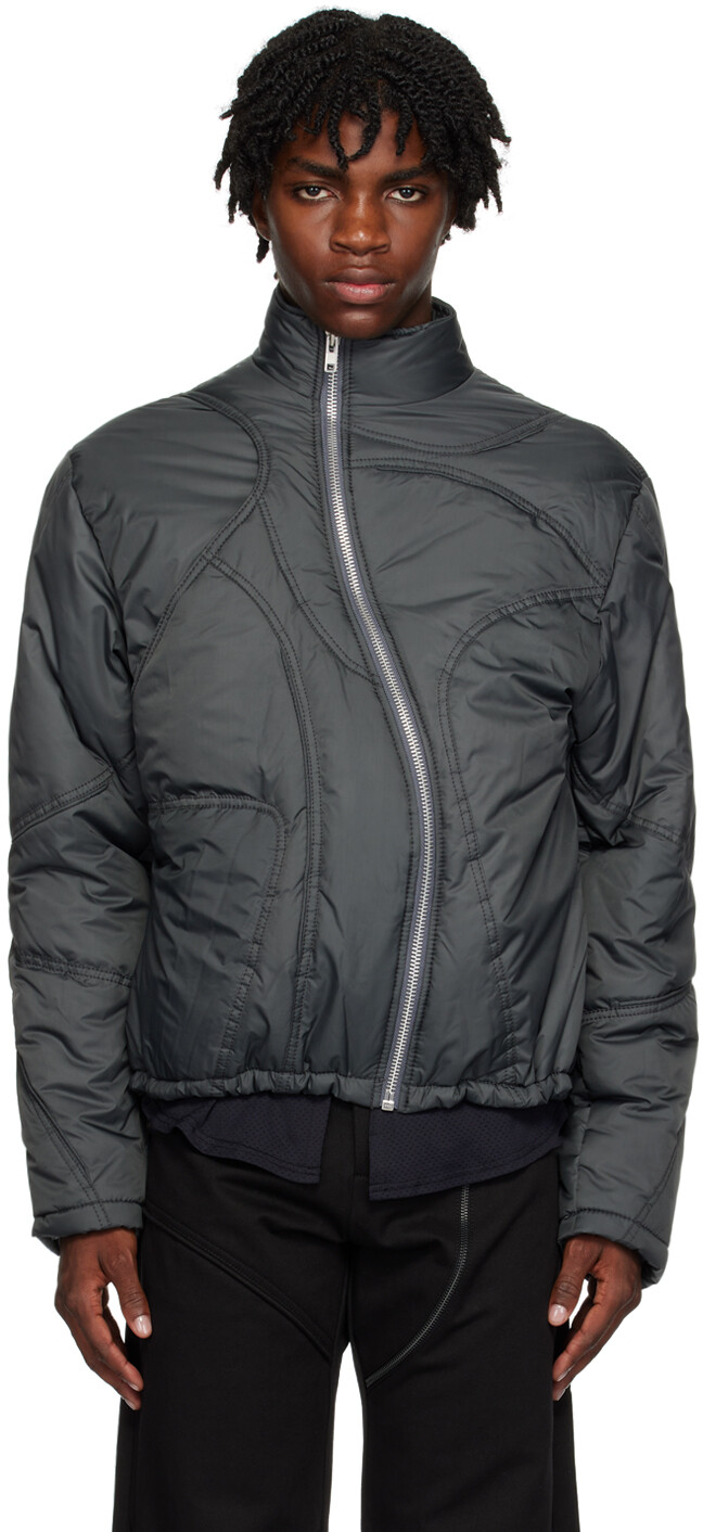 

Эксклюзивная серая куртка SSENSE Genya Mainline:RUS/Fr.CA/DE, Серый