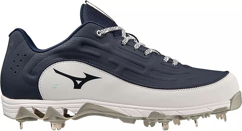 

Мужские металлические бейсбольные бутсы Mizuno с 9 шипами Ambition 3, темно-синий/белый