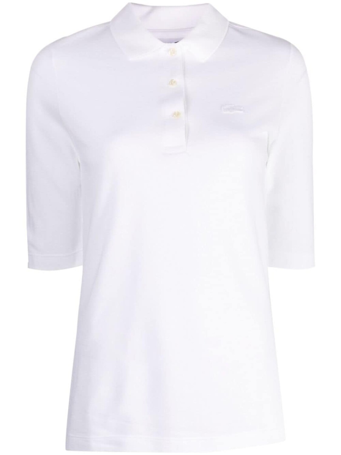

Lacoste logo-embroidered cotton polo shirt, белый
