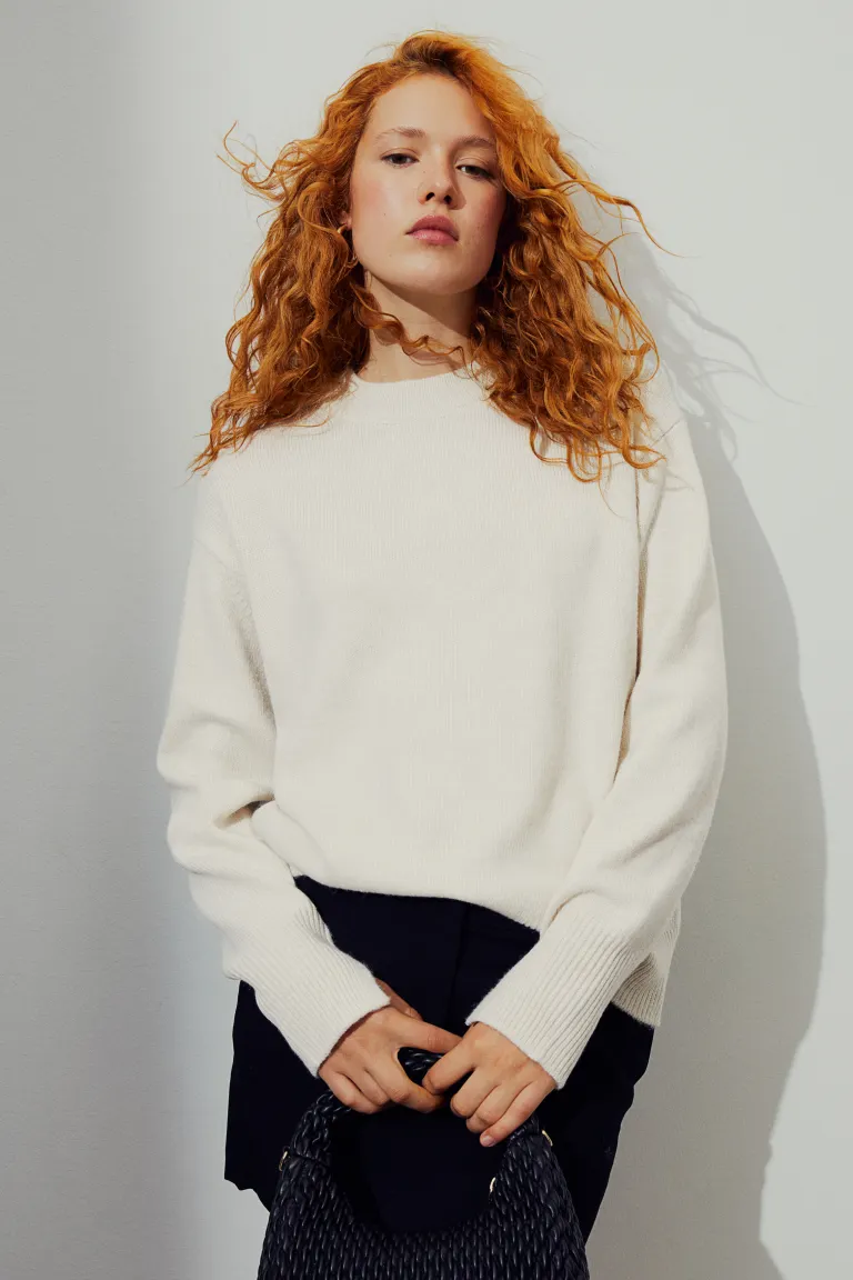 

Свитер тонкой вязки H&M, бежевый