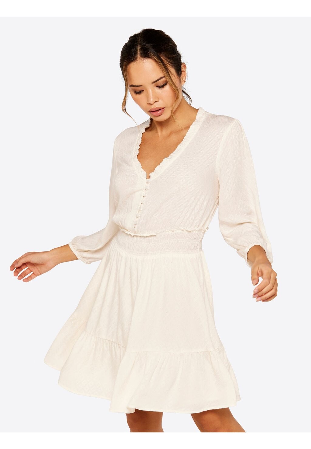

Повседневное платье DIAMOND JACQUARD Apricot, цвет white