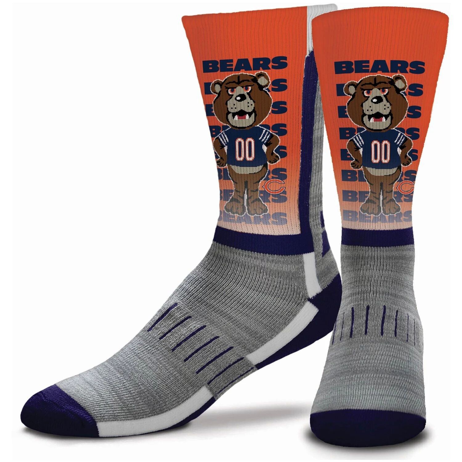 

Носки с V-образным вырезом и логотипом Chicago Bears Youth For Bare Feet Unbranded