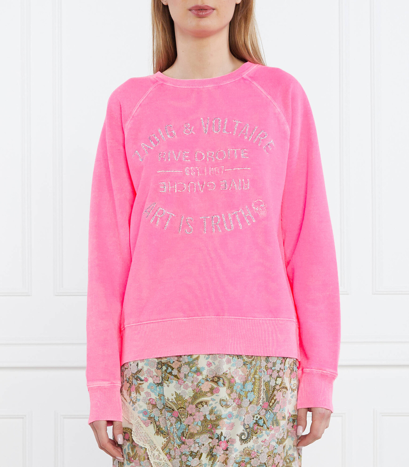 

Толстовка Zadig&Voltaire UPPER BLASON BRODE Regular Fit, роза