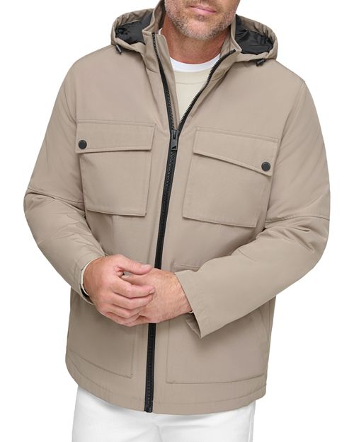Куртка Lauffeld в стиле милитари с капюшоном Andrew Marc, цвет Tan/Beige